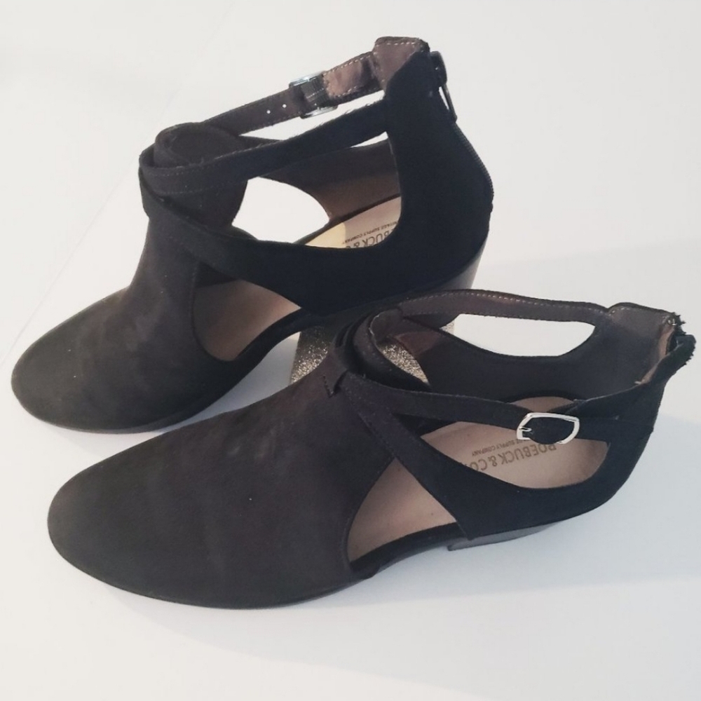 NWOT Black Faux Suede Ladies Dress Shoes